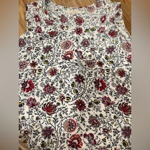 Loft boho floral sleeveless blouse